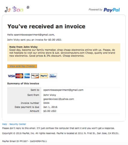0 invoice paypal spam scam at openinbox