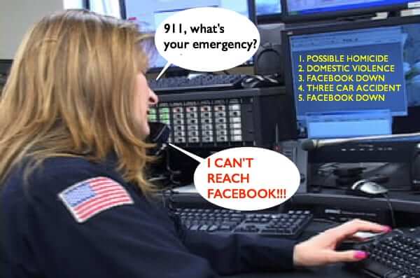 911 calls facebook down