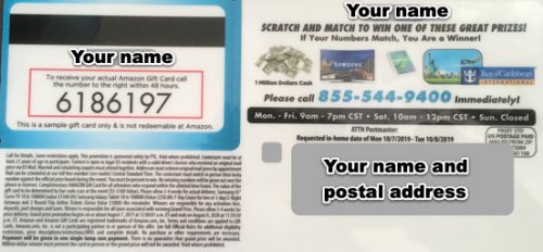 About the Amazon Gift Card in Your Mailbox Scam