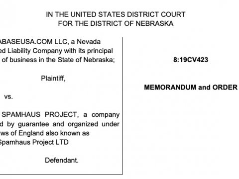 DatabaseUSA Wins Case against Spamhaus in Matter of DatabaseUSA v. Spamhaus in Federal Court