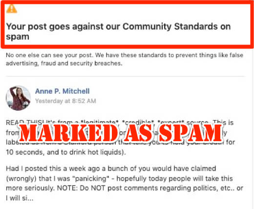 Facebook Bug Causing Legitimate Posts to be Marked as Spam-1