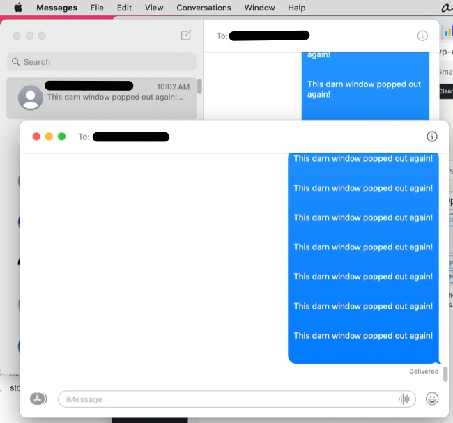 How to Stop Mac Messages from Popping Out and Opening a New Window When You Click on a Message