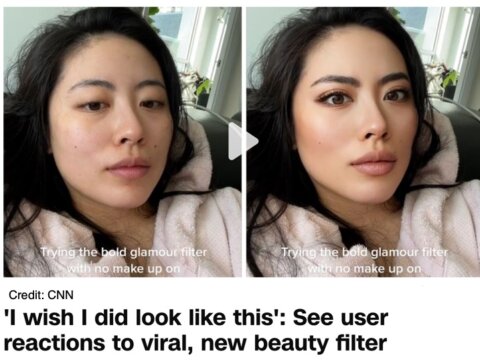 New TikTok "Bold Glamor" Filter Being Called 'Toxic' for Good Reason
