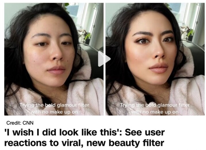 New TikTok "Bold Glamor" Filter Being Called 'Toxic' for Good Reason