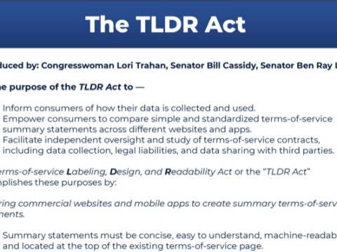 The TLDR Act: A Law for When You Just Can't be Bothered to Read the Full Terms of Service or Privacy Policy