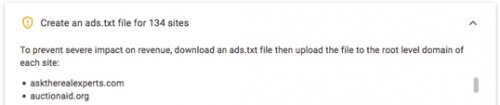 To prevent severe impact on revenue, download an ads.txt file then upload the file to the root level domain of each site