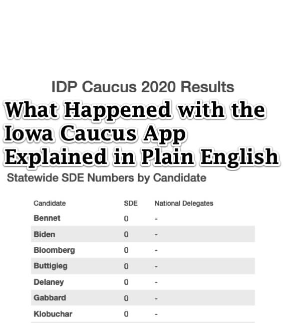 What Happened with the Iowa Caucus App Explained in Plain English