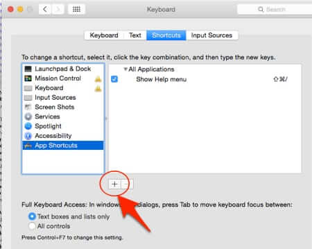 add app keyboard shortcut mac