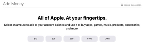 add money to your apple account through ituns