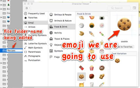adding emoji to mac mail mailbox folder name