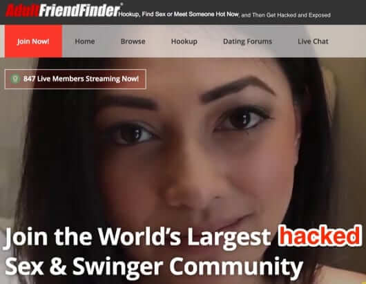adult friend finder penthouse accounts hacked