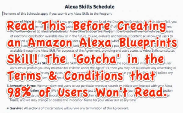 alexa skills schedule terms conditions