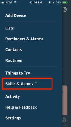 amazon alexa skills games settings