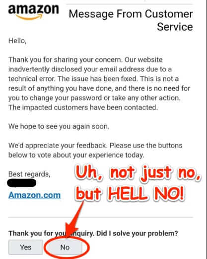 amazon data leak rate did I solve your problem