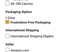 amazon frustration free packaging option