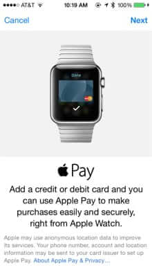 apple pay on iphone watch