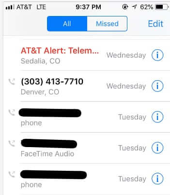 at and t alert telemarketer