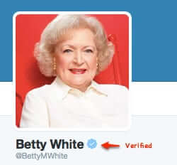 betty white verified twitter