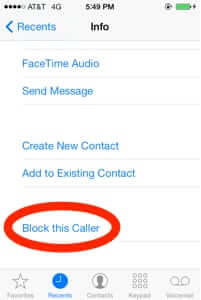 block phone number caller iphone