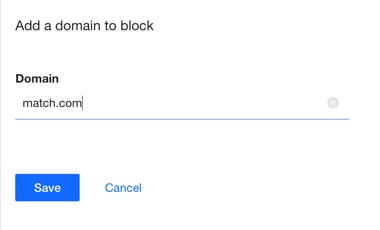 block whole domains Yahoo