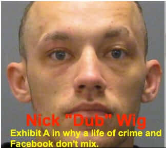 facebook burgler nick dub wig