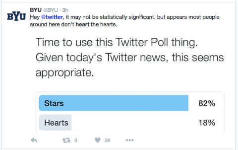 byu twitter survey stars hearts