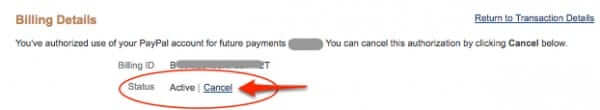 cancel paypal recurring payments subscription 
