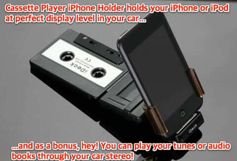 car cassette player iphone holder-1