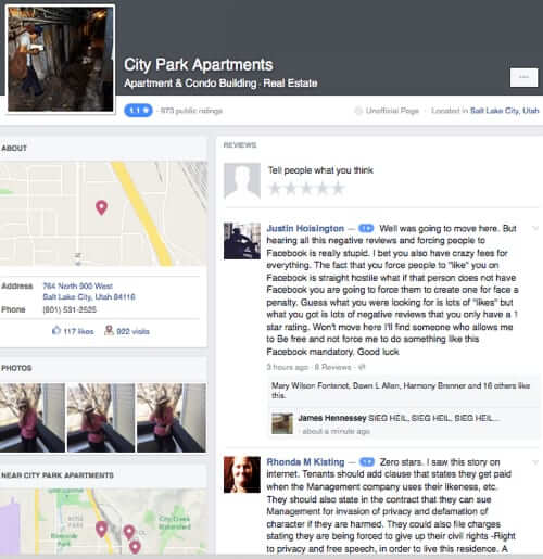 city park apartments facebook page