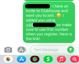 clubhouse invitation