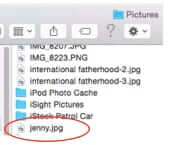 contact picture in finder