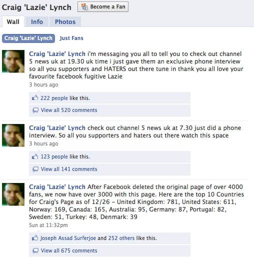 craig-lazie-lynch-facebook-fan-page