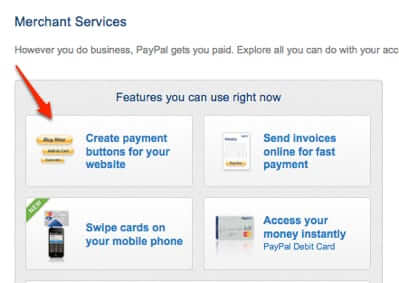 create products in paypal
