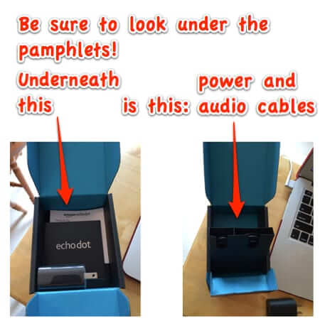echo dot cables location