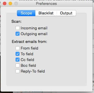 email address extractor preferences-1