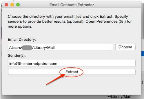 email contacts extractor extract