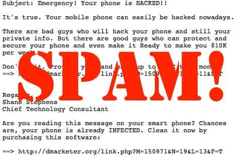 emergency phone hacked tech crunch spam
