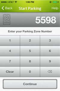 enter parkmobile zone number