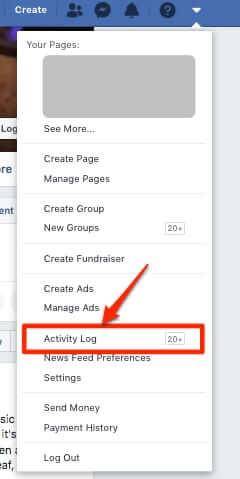 facebook activity log birthday messages