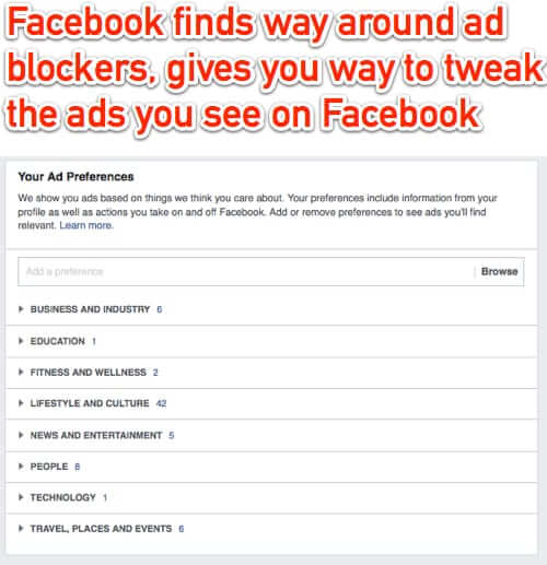 facebook adblockers ad preferences