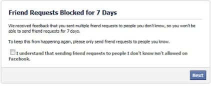 facebook friend requests blocked