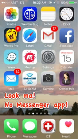 facebook messenger app deleted