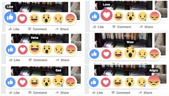 facebook new reactions to posts