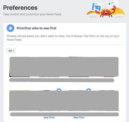 facebook prioritize who to see first preferences