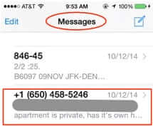 find message in imessages iphone