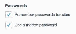 firefox master password