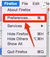 firefox preferences