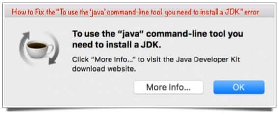 fix java command-line error mac