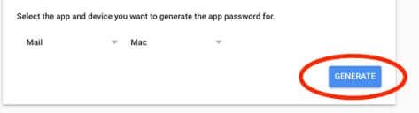 generate new app password gmail