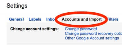 gmail accounts and import